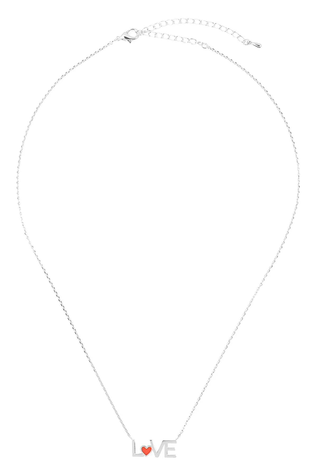 "LOVE" PENDANT WITH COLOR NECKLACE