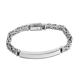 Real Solid 925 Sterling Silver Bracelets Chain Polished Braided Stripe Link 7.1" 7.5"