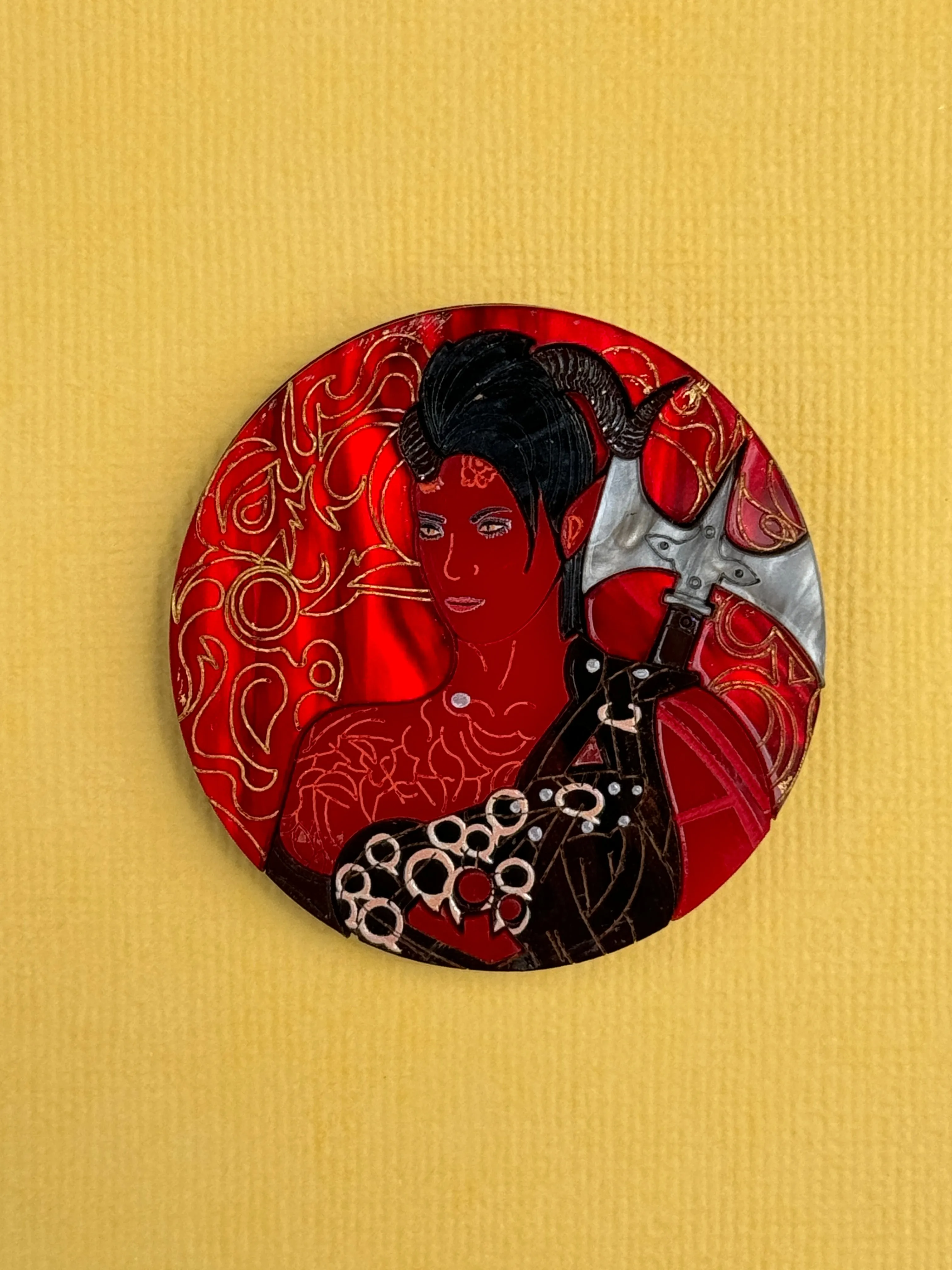 Red - brooch