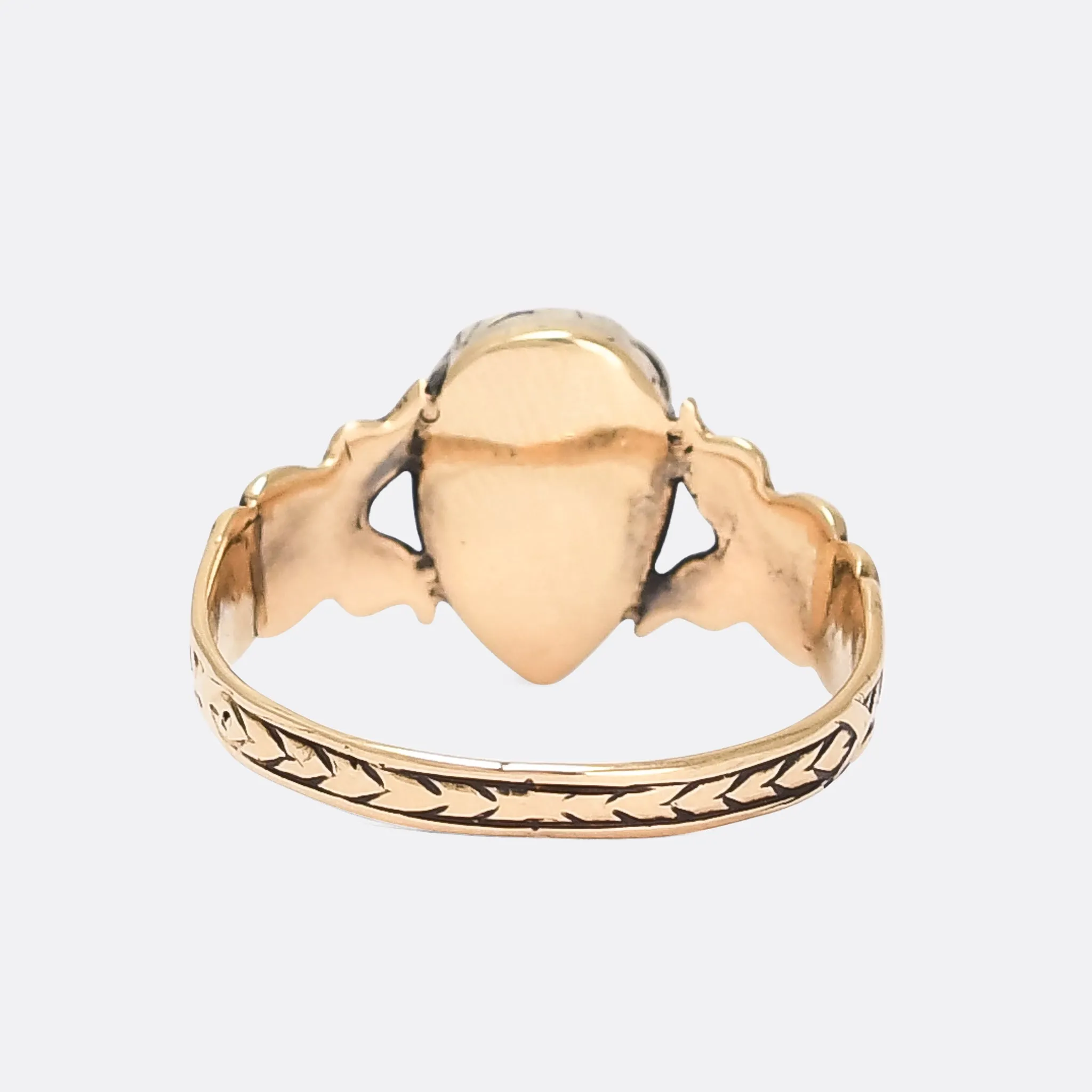 Reserved Georgian 2.30ct Pear Diamond Solitaire Ring