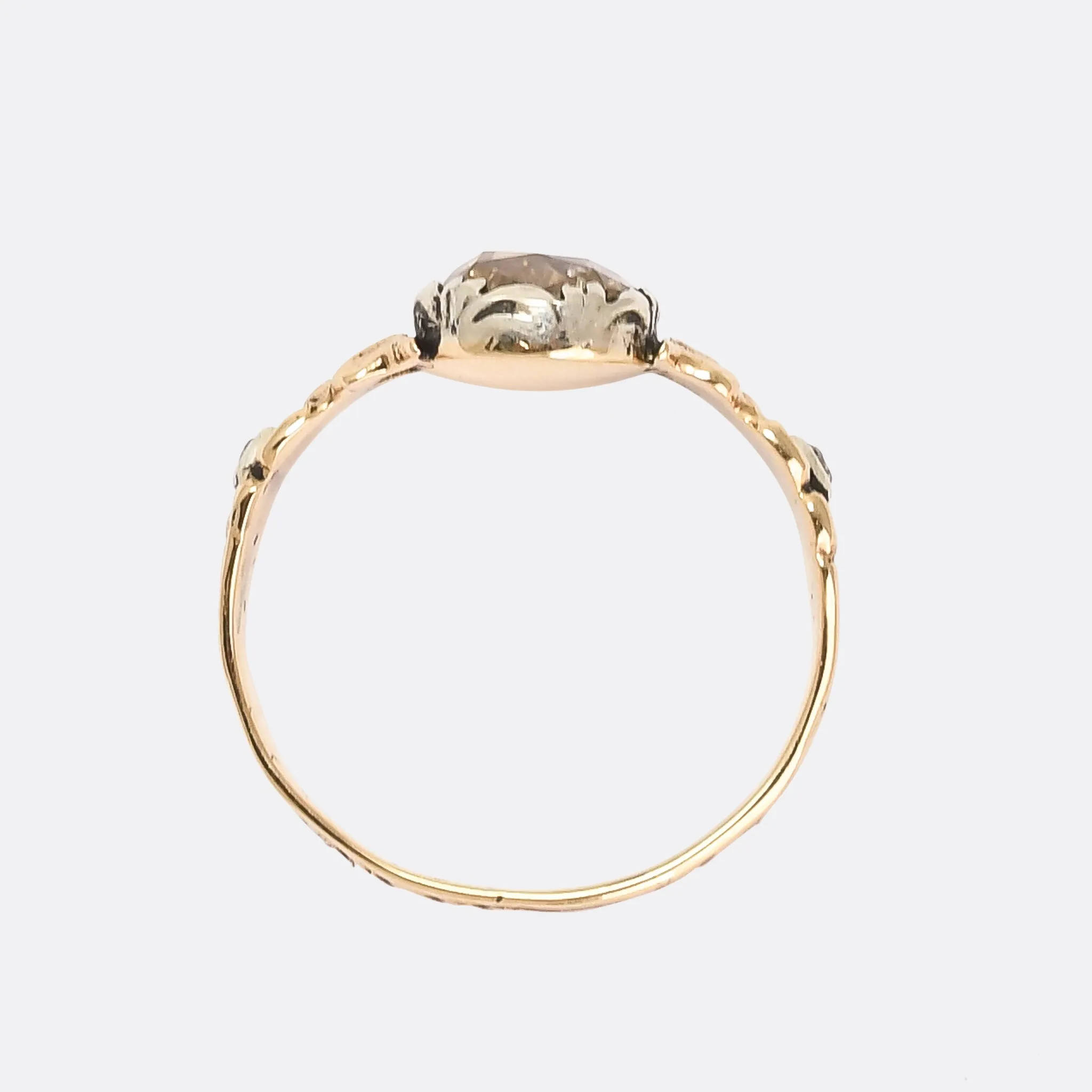 Reserved Georgian 2.30ct Pear Diamond Solitaire Ring