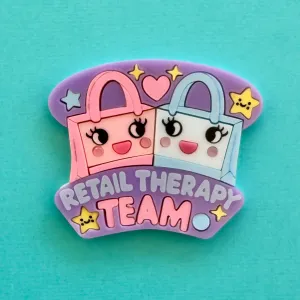 Retail therapy  - Brooch - Set of 2