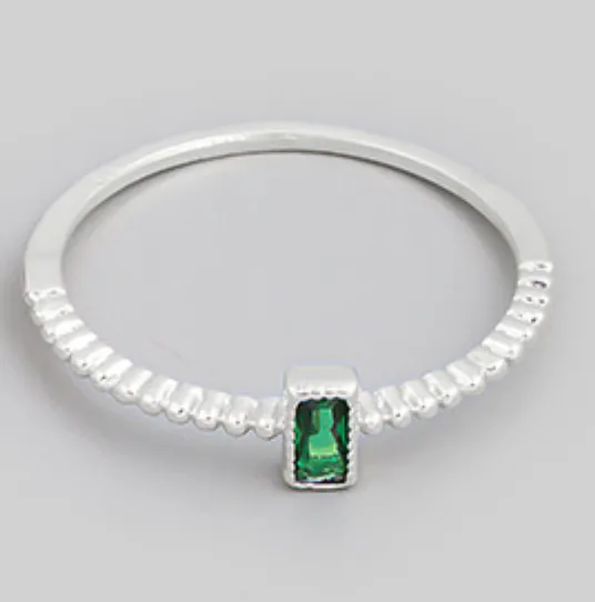 Rhinestone Heart Ring Set