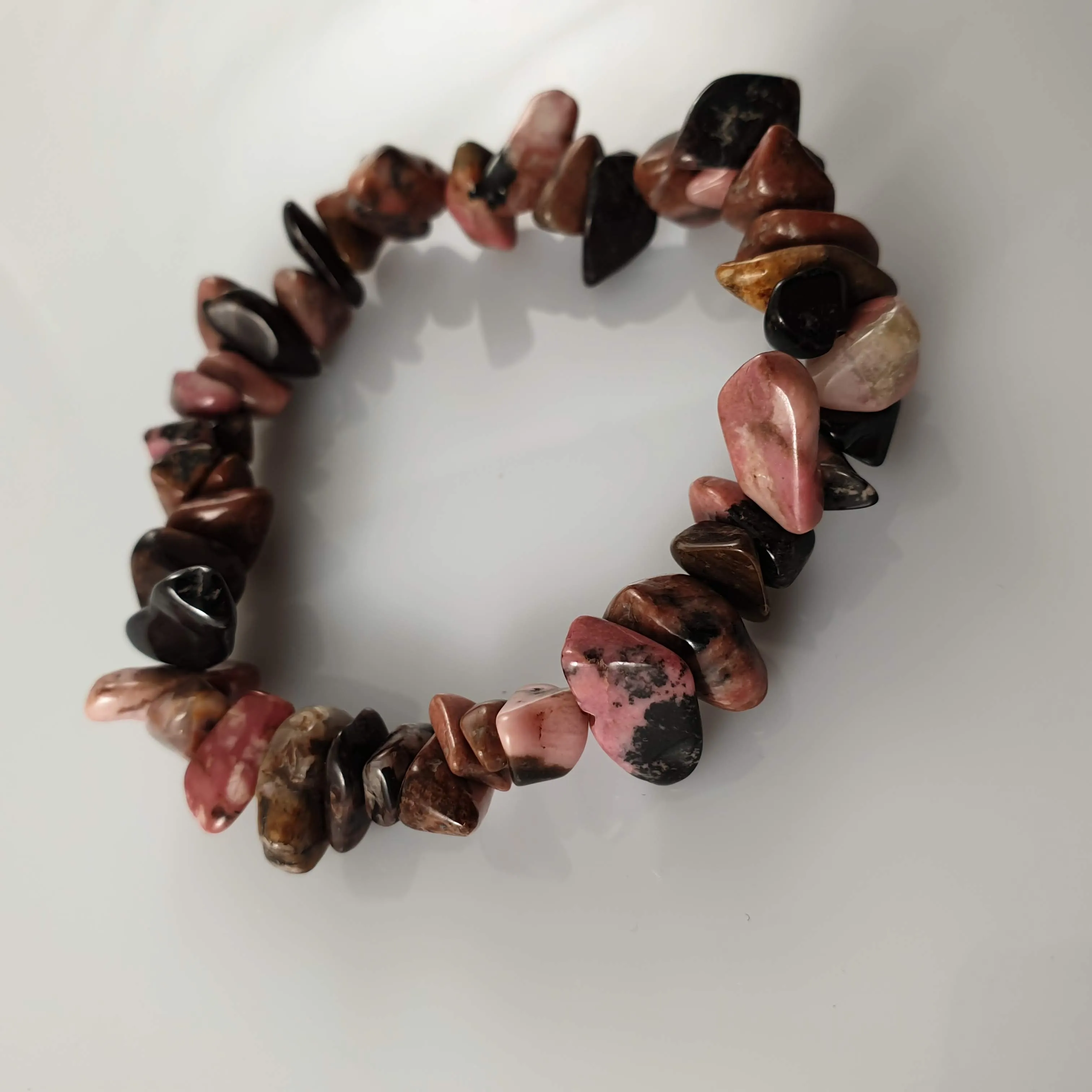 Rhodonite Chip Crystal Bracelet