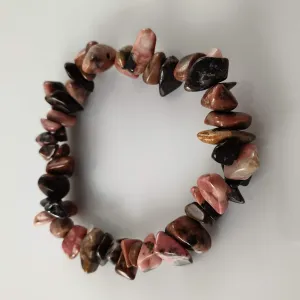 Rhodonite Chip Crystal Bracelet