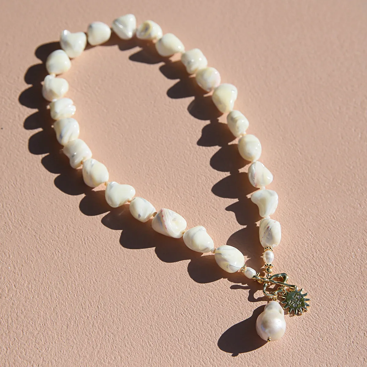 Rolled Shell Solis Necklace