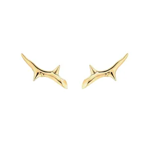 Rose Thorn Climber Earrings - Yellow Gold Vermeil