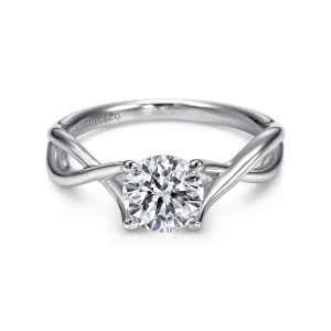 Round Diamond Twisted Engagement Ring Mounting