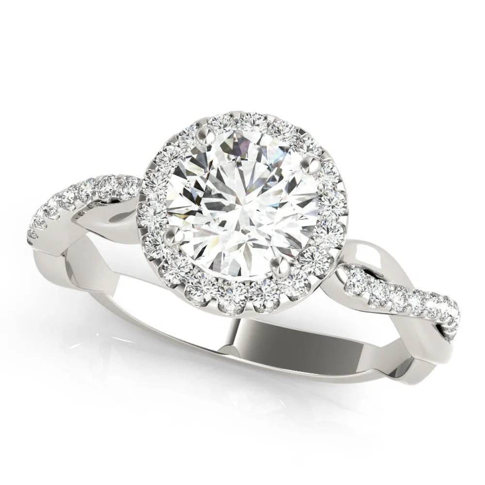 Round Halo With Twisted Shank - TN85137