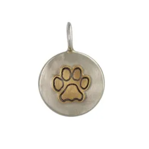 Round Puppy Paw Pendant