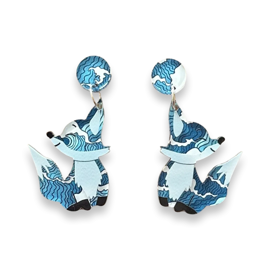 Salty the fox 🦊 🌊 - earrings - Set of 2