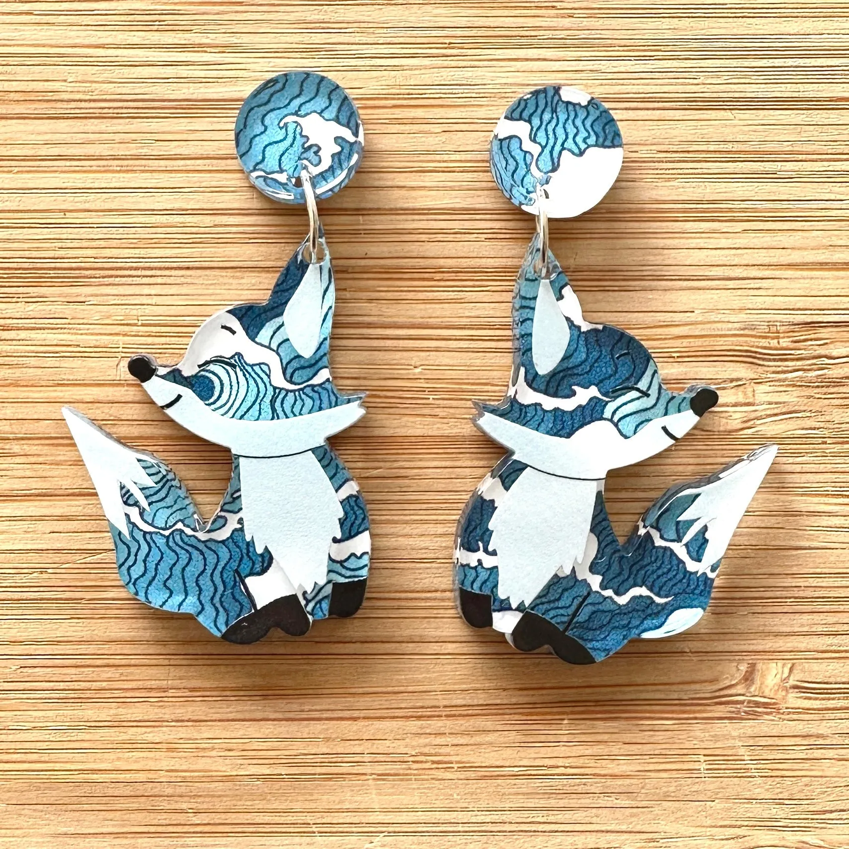 Salty the fox 🦊 🌊 - earrings - Set of 2