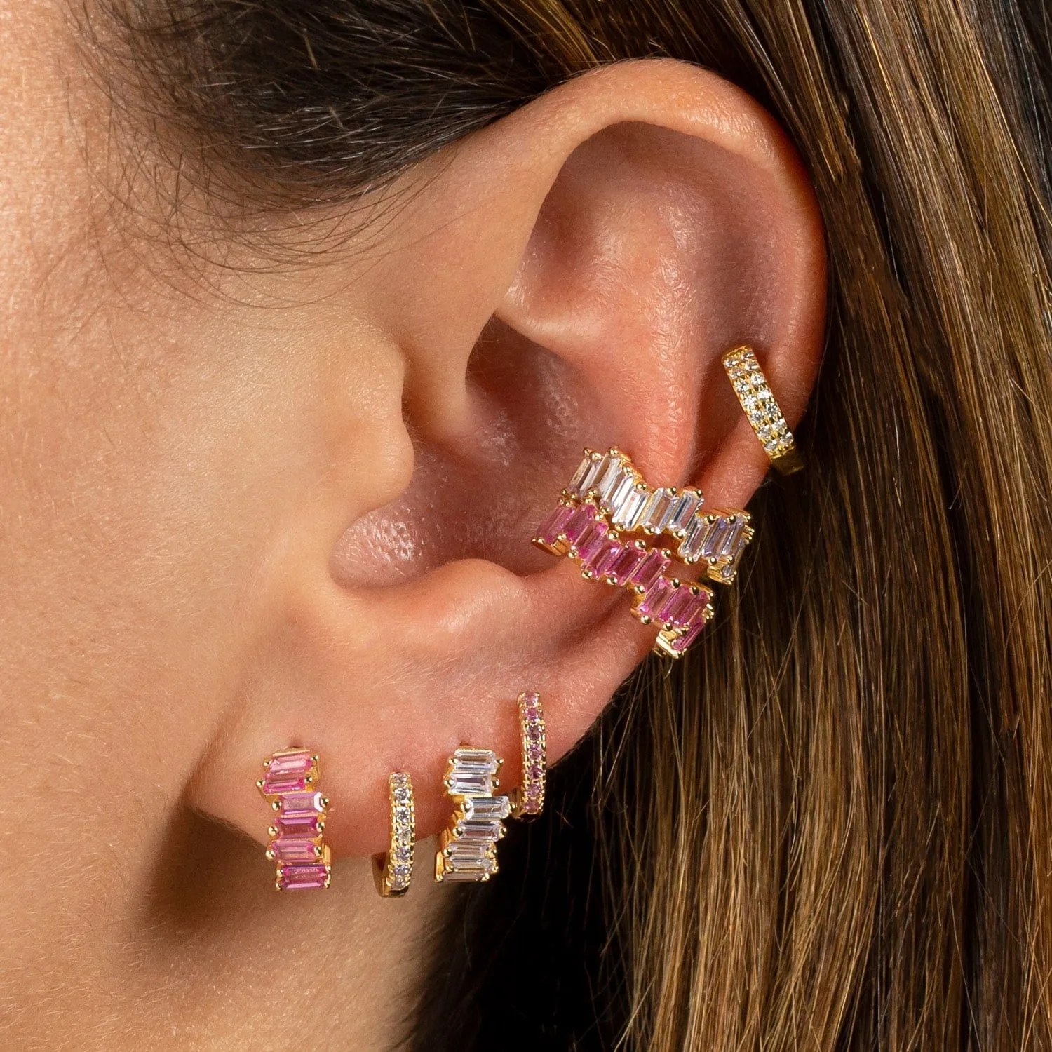 Scattered Baguette Ear Cuff