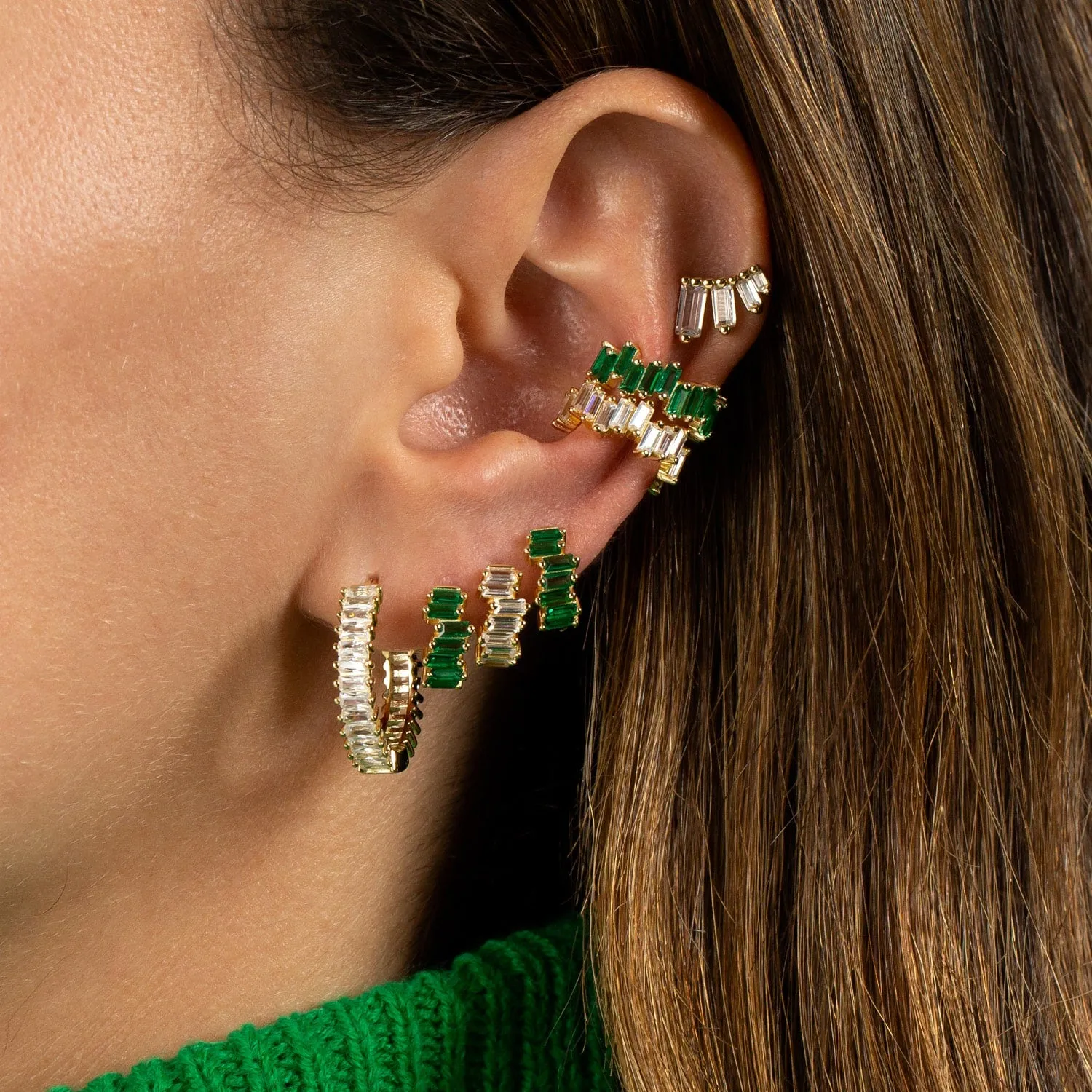 Scattered Baguette Ear Cuff