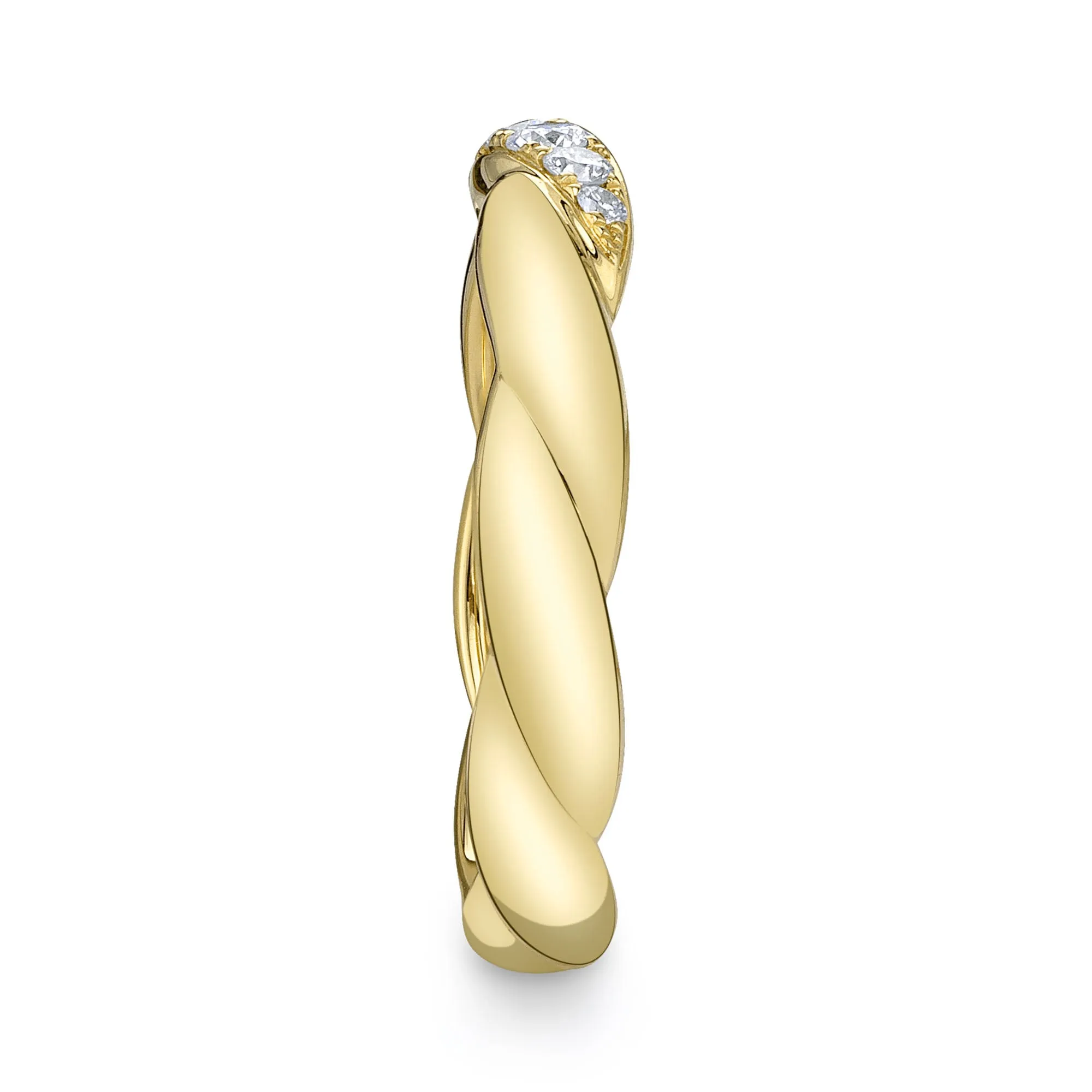 Shy Creation 0.12Ct Diamond Twisted Band SC55024923