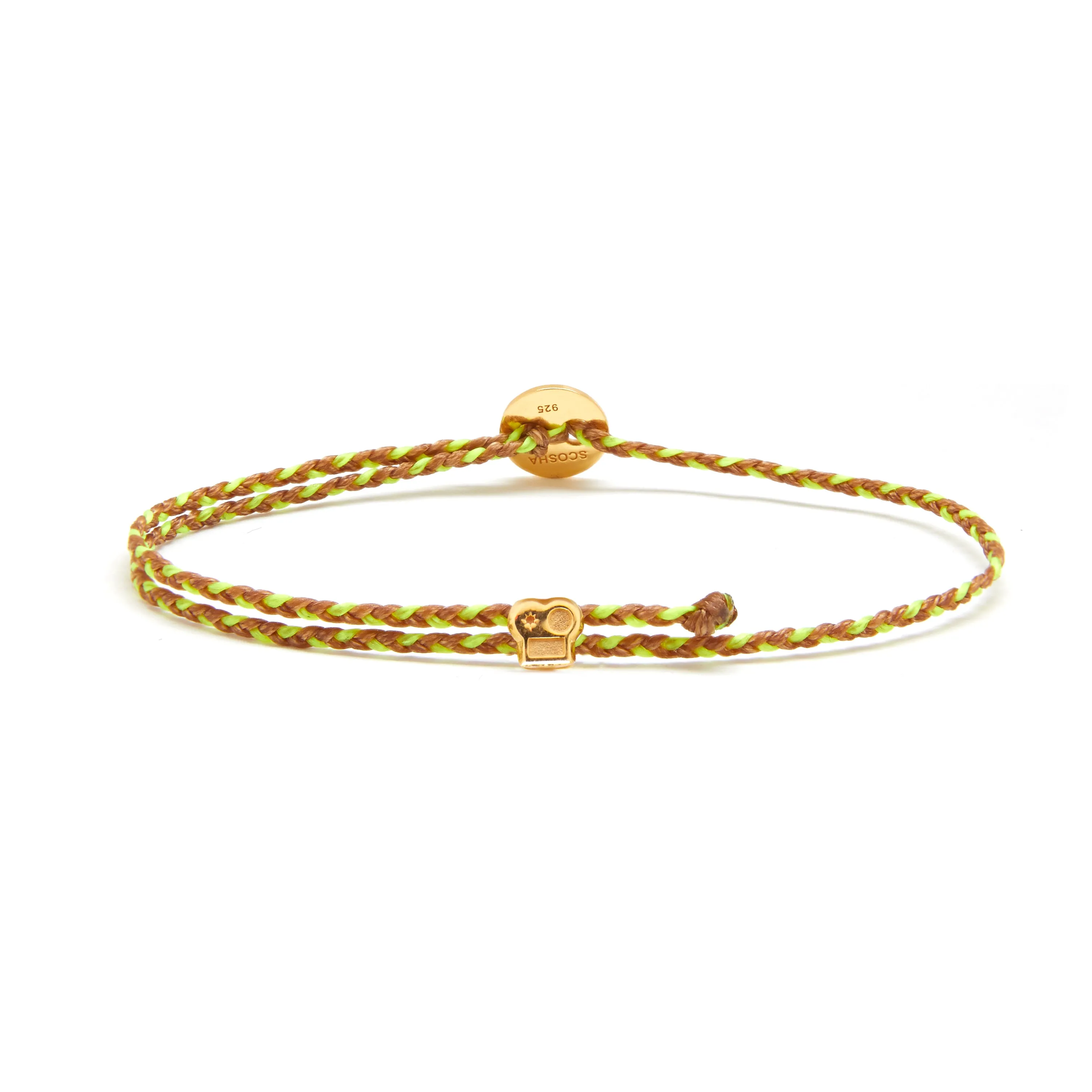 Signature Bracelet in Toffee & Neon Yellow