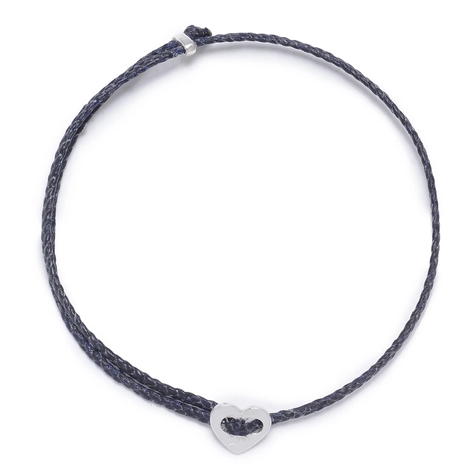 Signature Heart Button Bracelet in Indigo