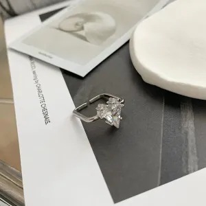 Silver Color Heart Ring