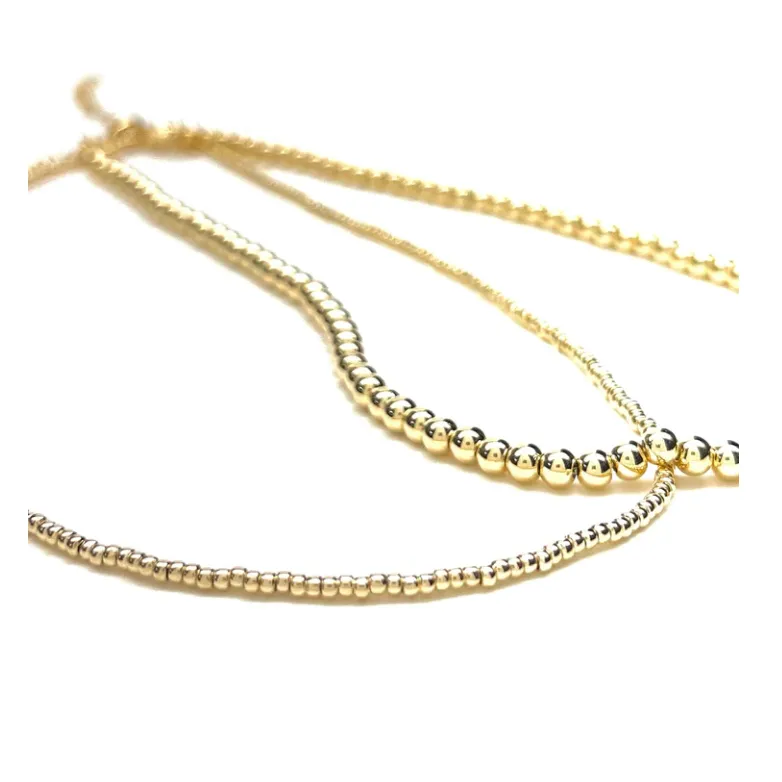Silver Girl 2MM Beaded Necklace