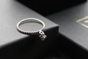 Silver Heart Charms Ring