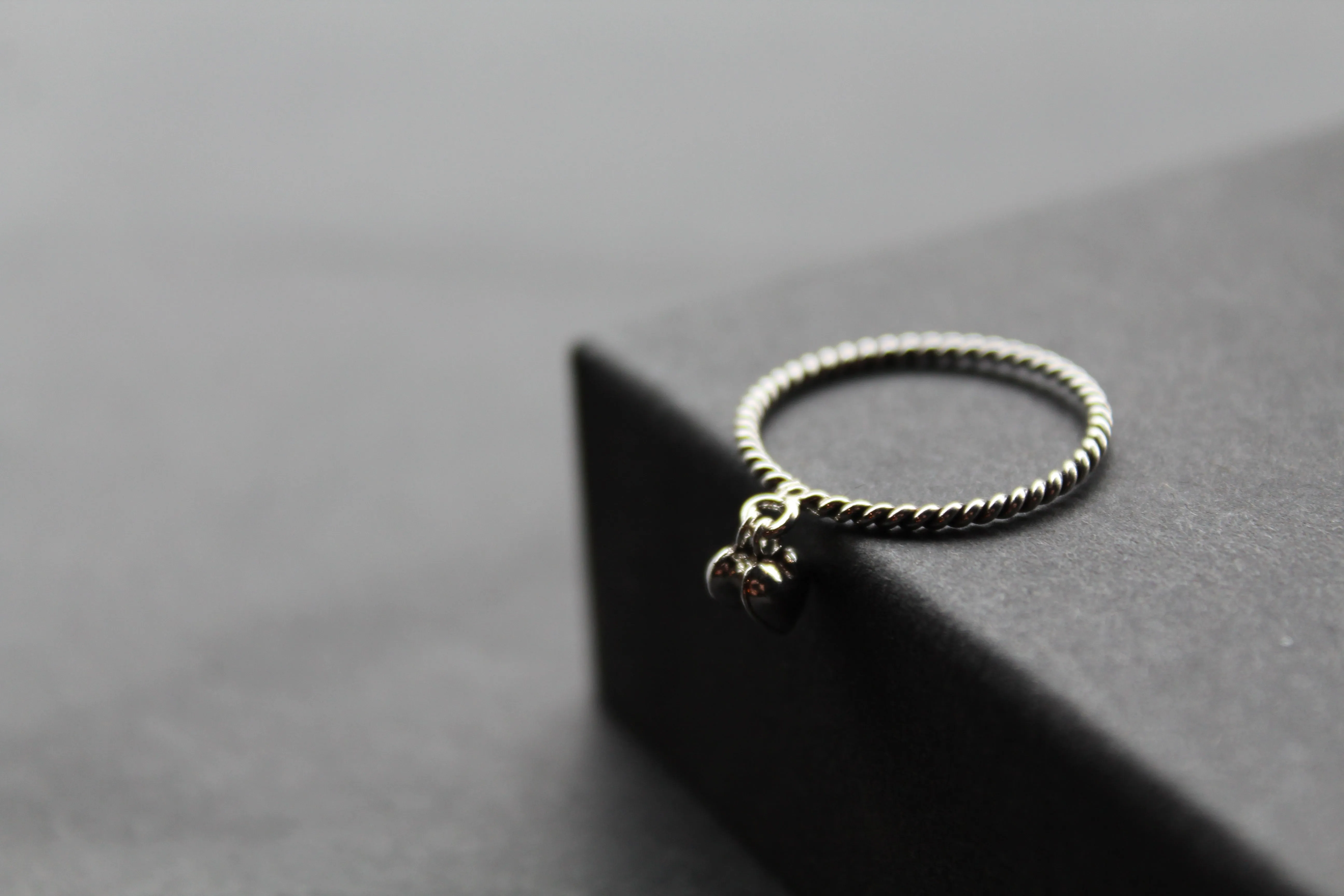 Silver Heart Charms Ring