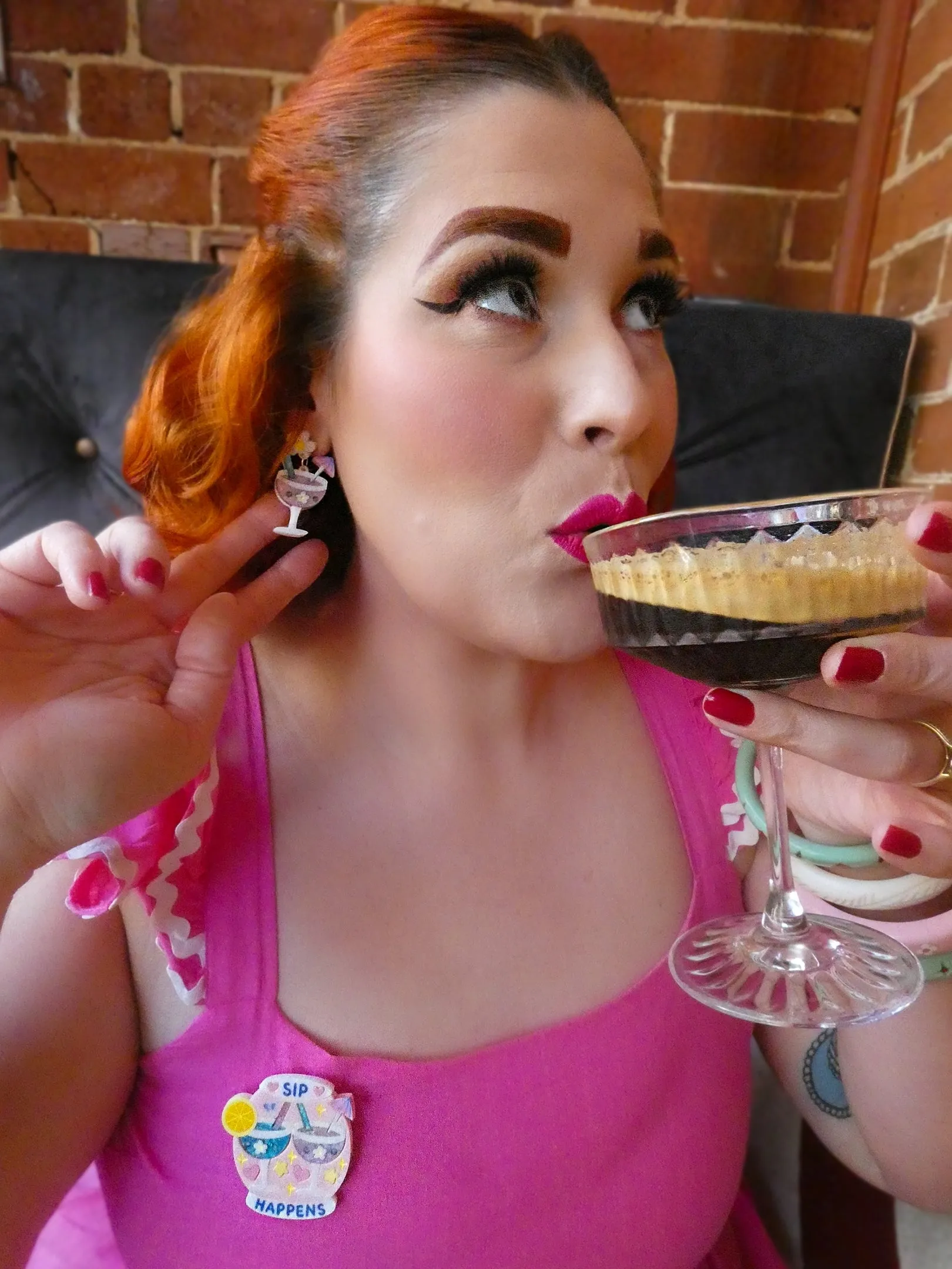 Sip happens  - Earrings