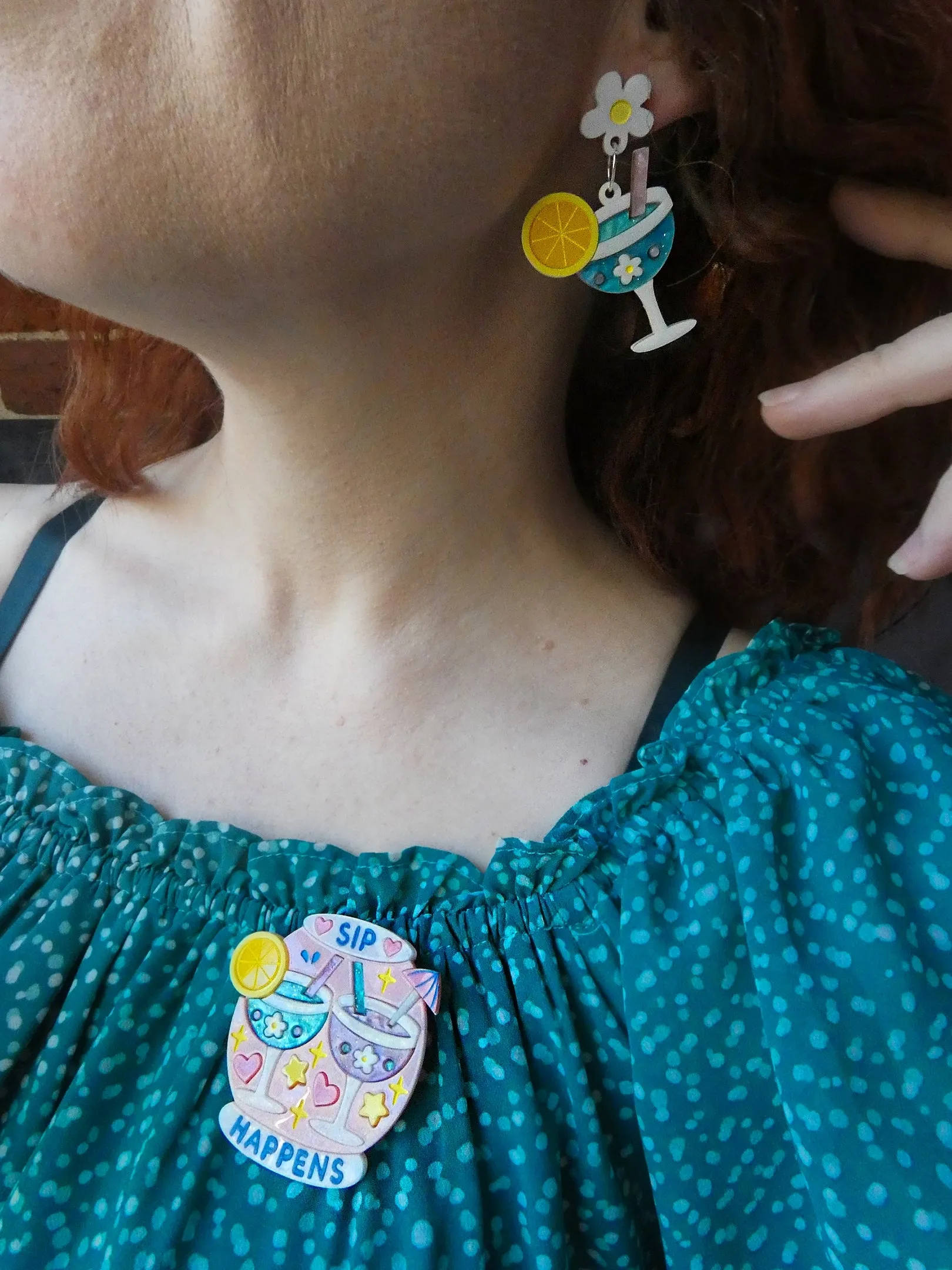 Sip happens  - Earrings