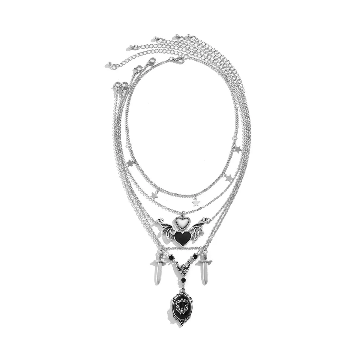 Sisslia Gold Necklace Multi-layer Ocean Style Gold Plated Alloy Necklaces Jewelry Personality Punk Fashion Jewelry Necklaces