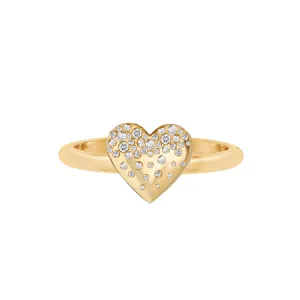 Small Dripping Scattered Heart Ring