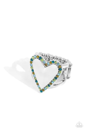 Smitten Shimmer - Green Ring (Heart)