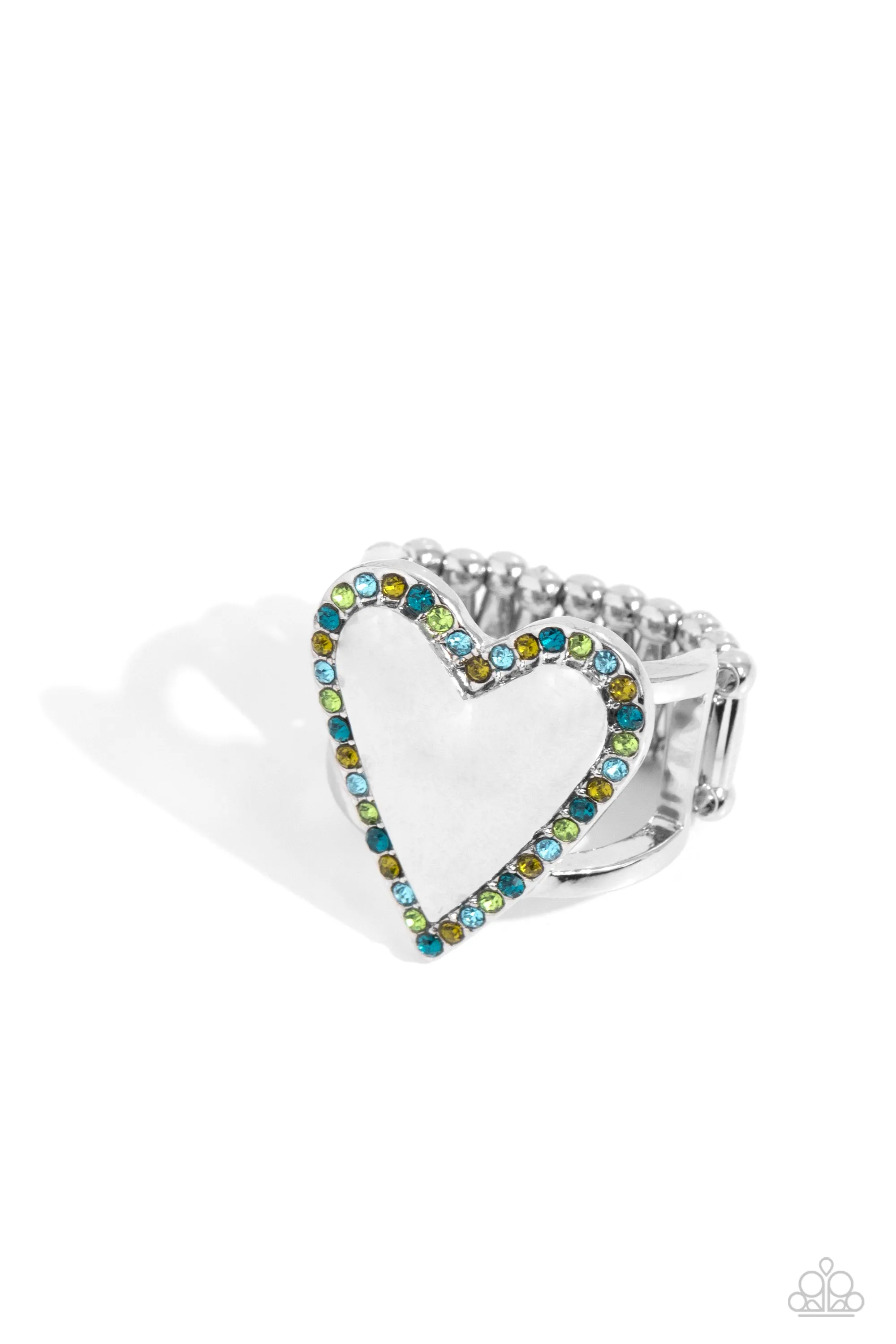 Smitten Shimmer - Green Ring (Heart)