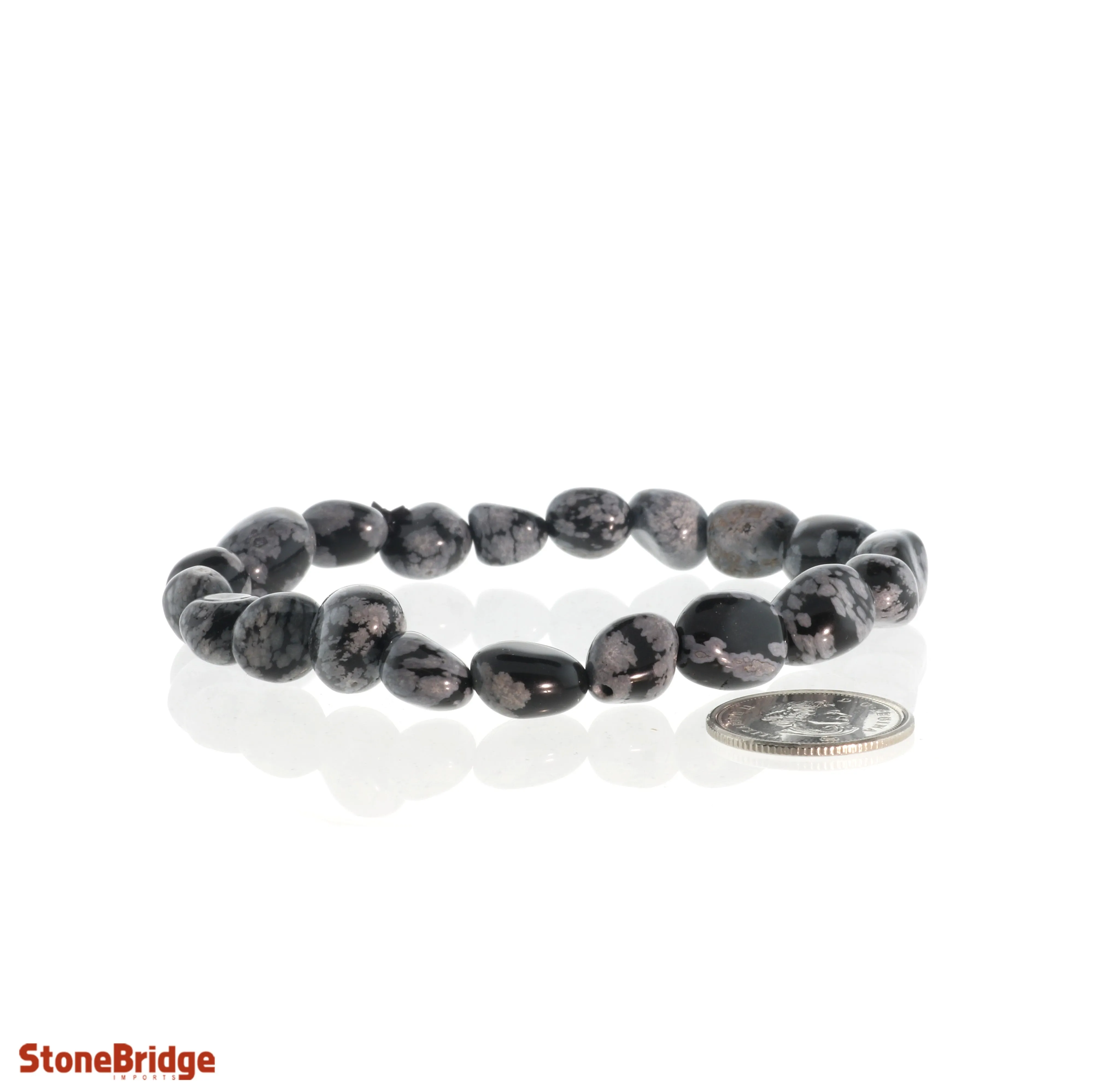 Snowflake Obsidian Tumbled Bracelets
