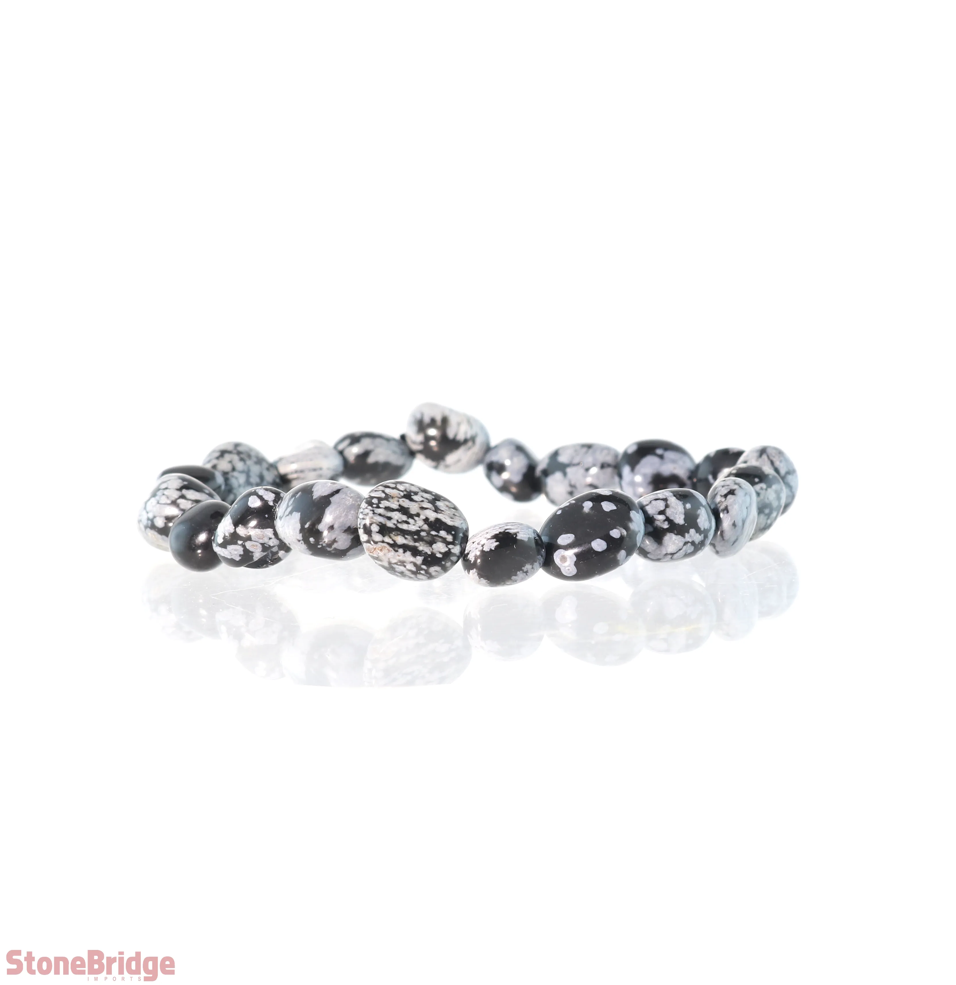 Snowflake Obsidian Tumbled Bracelets