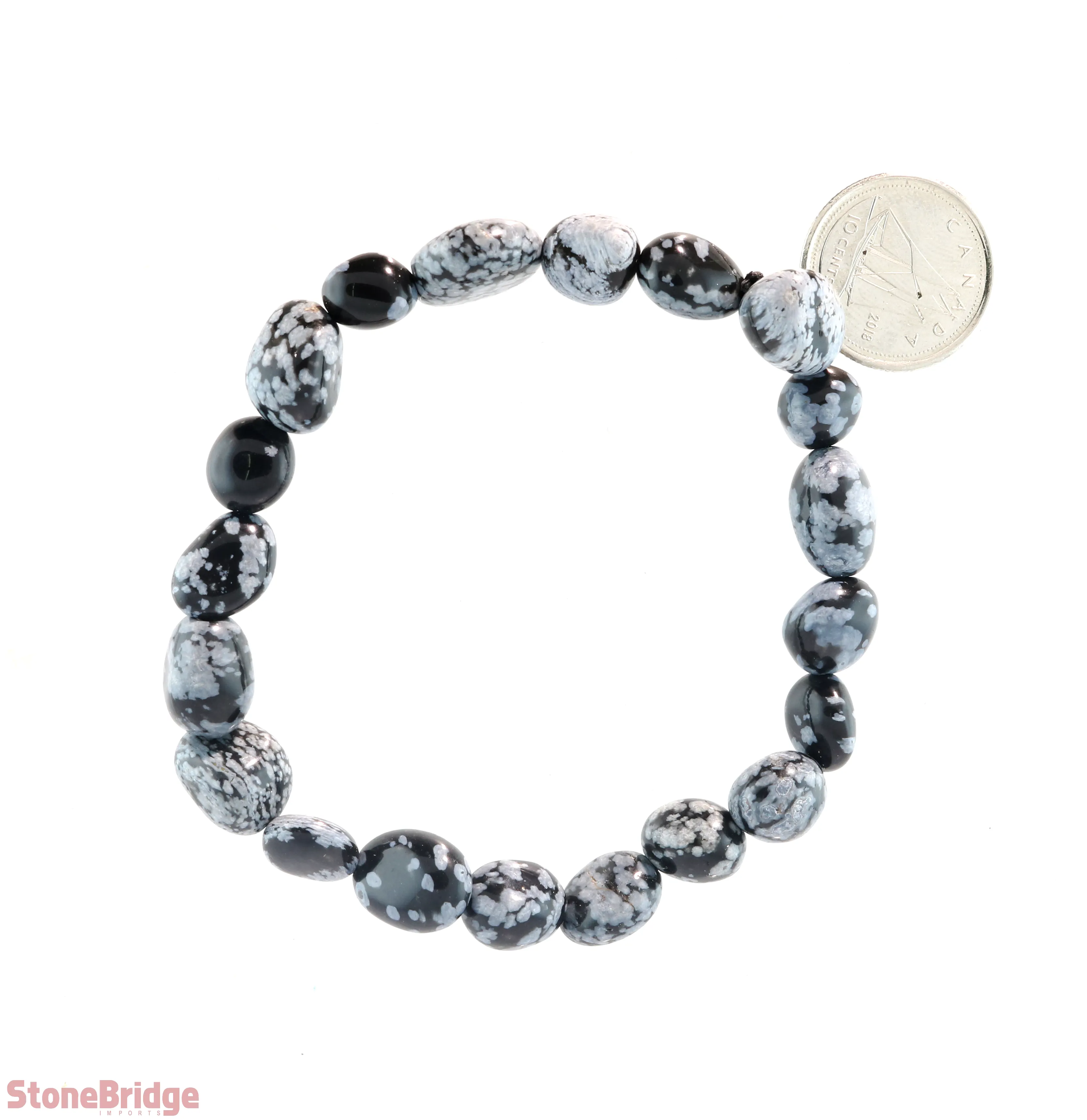 Snowflake Obsidian Tumbled Bracelets