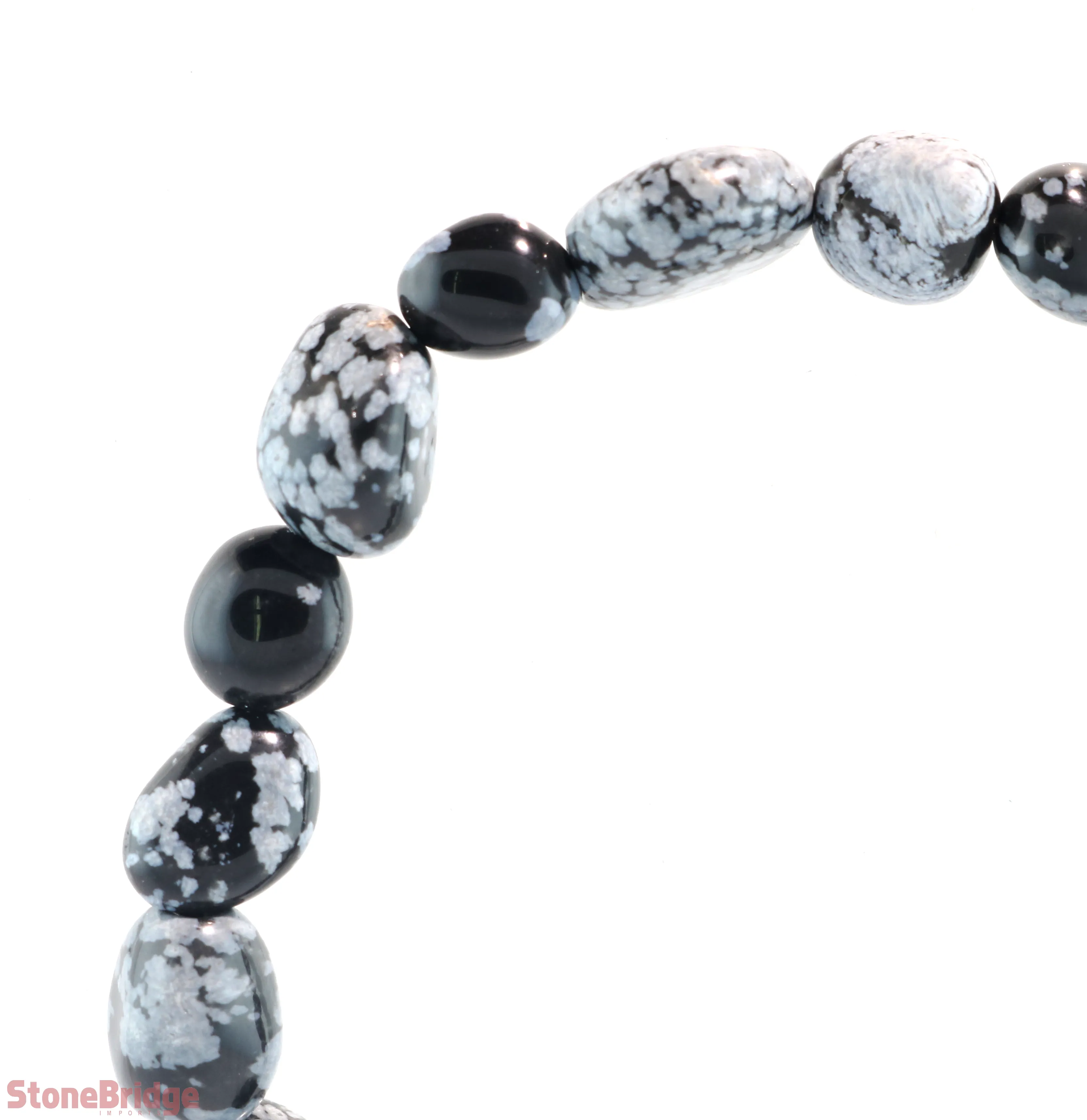 Snowflake Obsidian Tumbled Bracelets