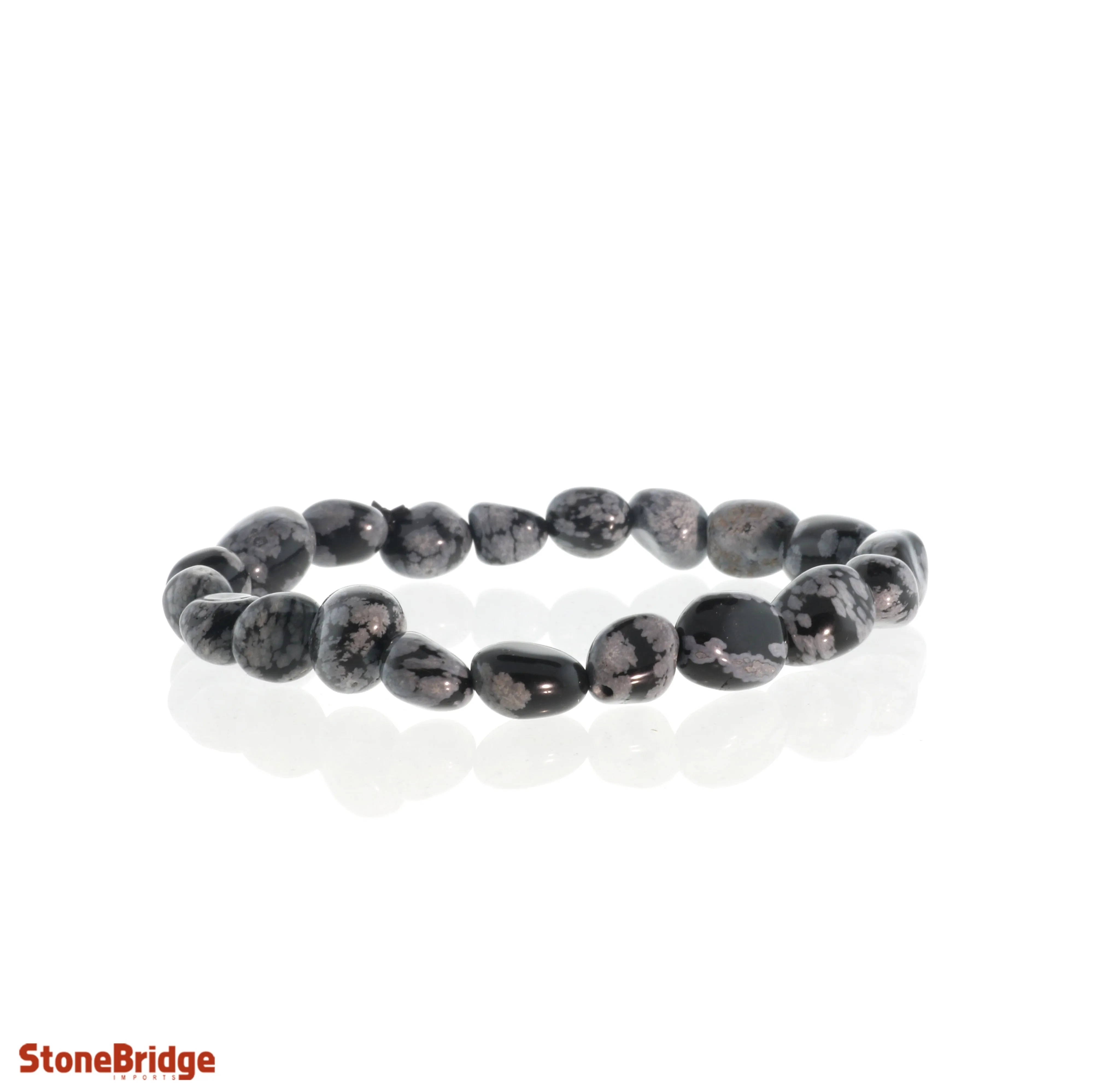 Snowflake Obsidian Tumbled Bracelets