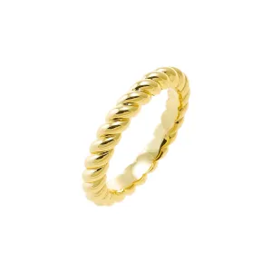 Solid Twisted Rope Band Ring