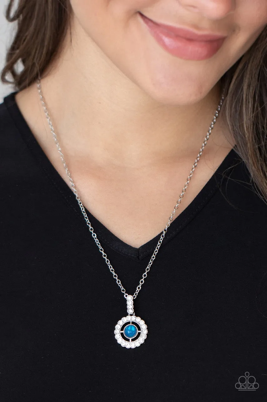 Springtime Twinkle Blue Paparazzi Necklace