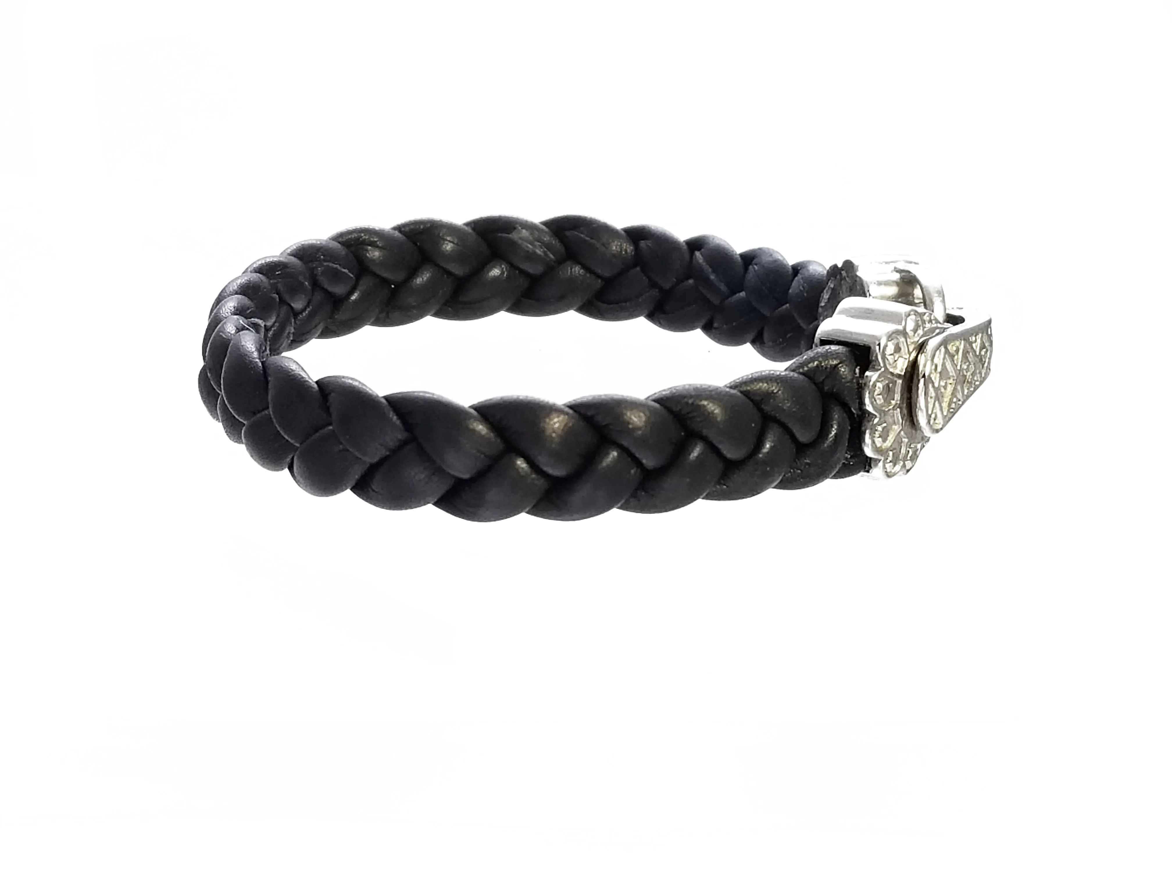 Stainless Steel Black Leather Bracelets( SSLB-N001 )