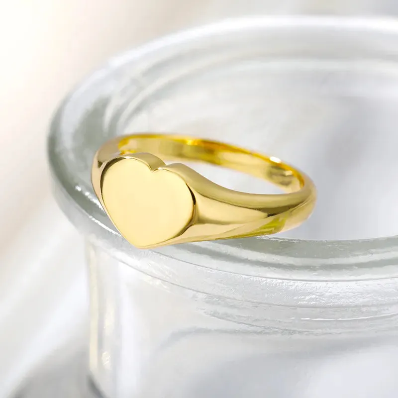 Stainless Steel Heart Ring