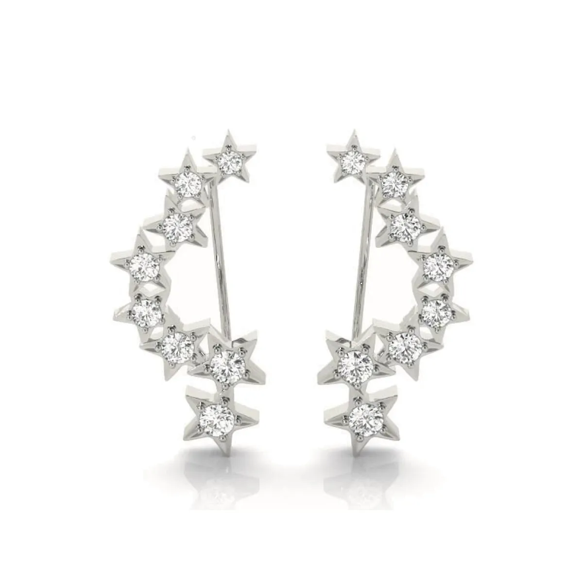Star Diamond Ear Climbers