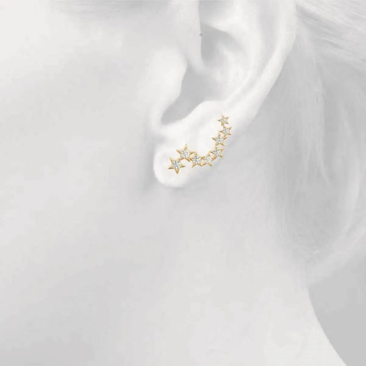 Star Diamond Ear Climbers