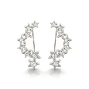 Star Diamond Ear Climbers