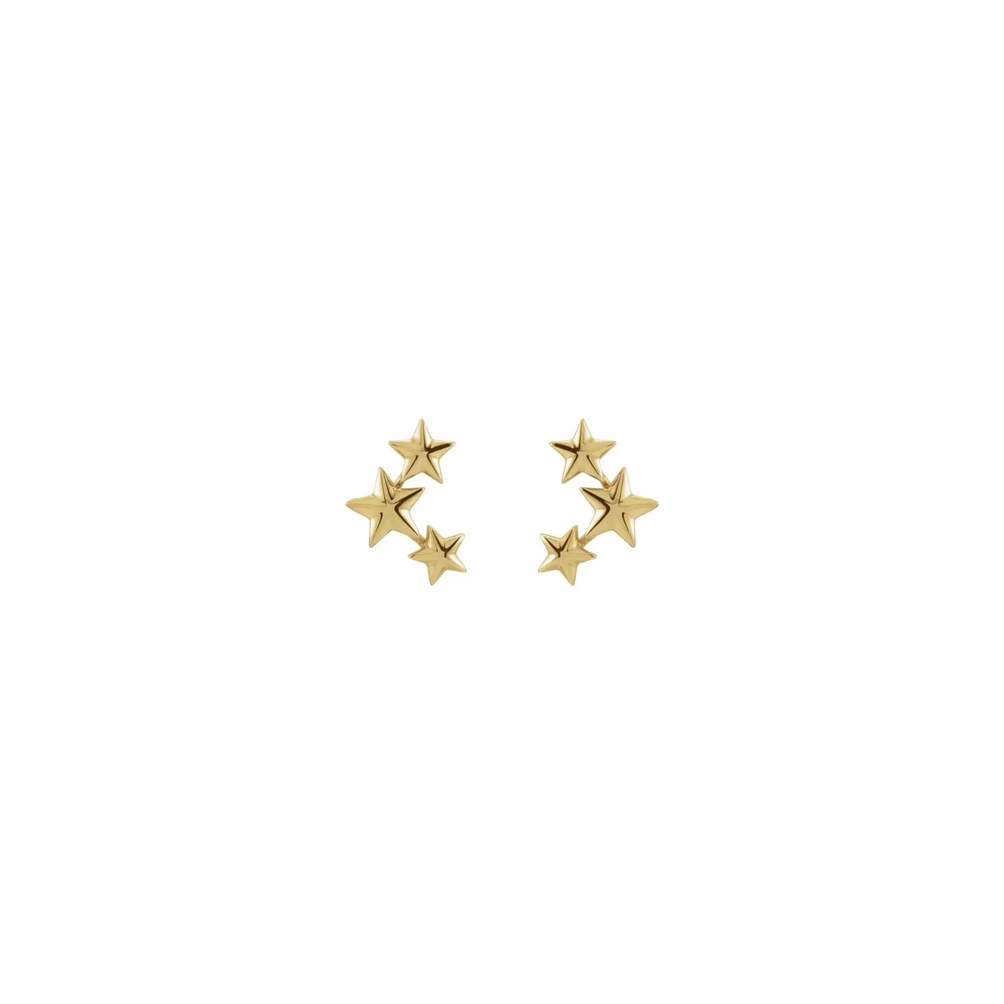 Star Ear Climber Earrings (14K)