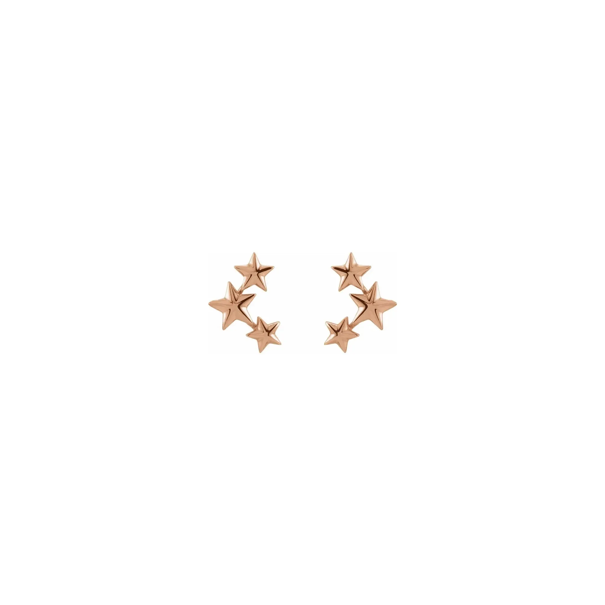 Star Ear Climber Earrings (14K)