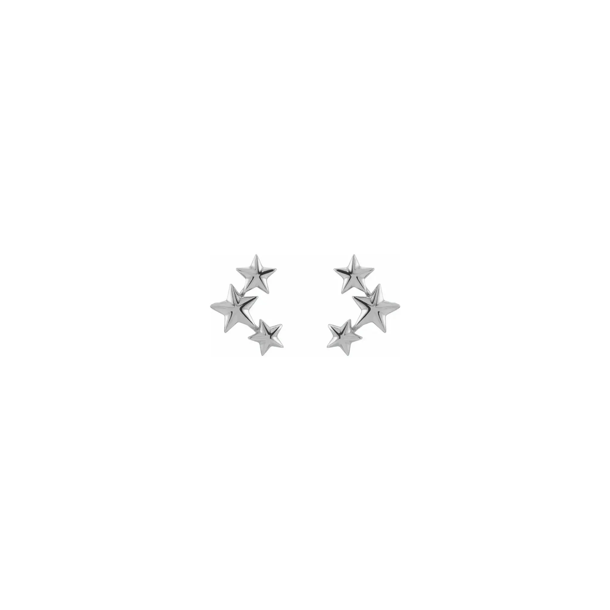 Star Ear Climber Earrings (14K)