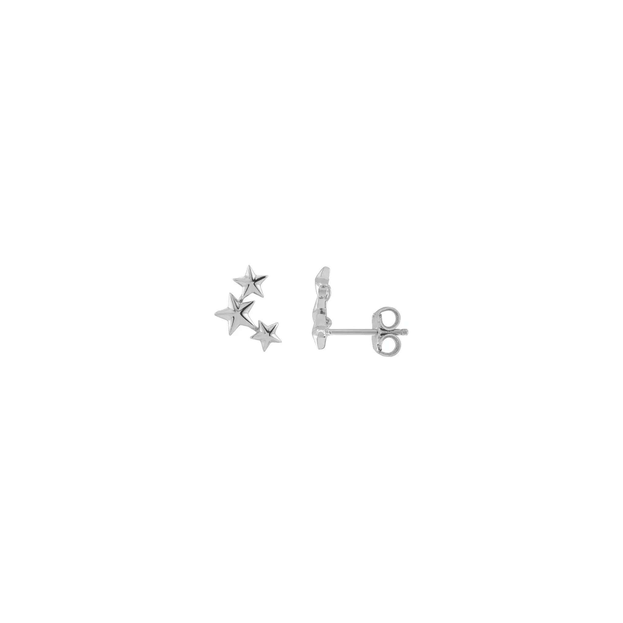 Star Ear Climber Earrings (14K)