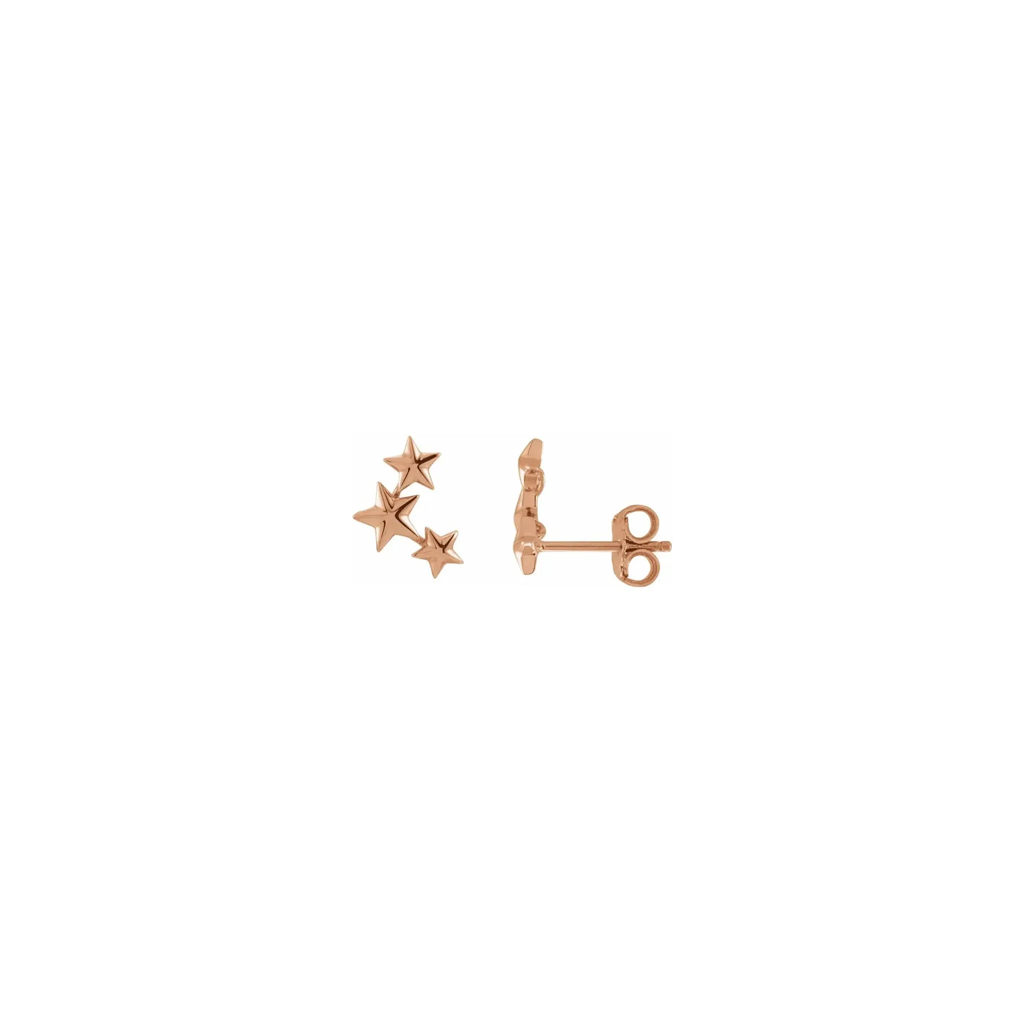 Star Ear Climber Earrings (14K)