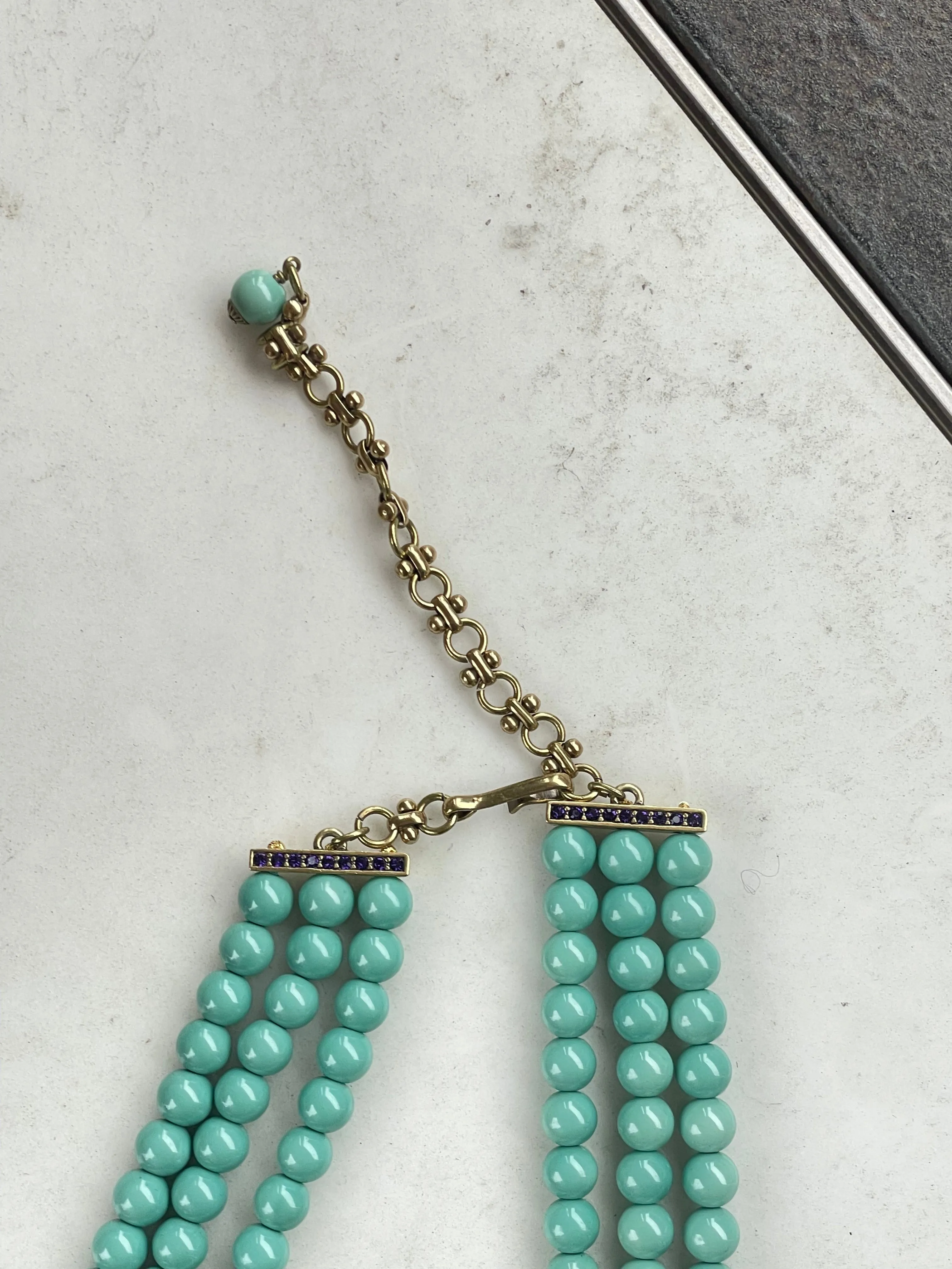 Statement Heidi Daus Necklace Poised Paisley Turquoise Pendant Necklace