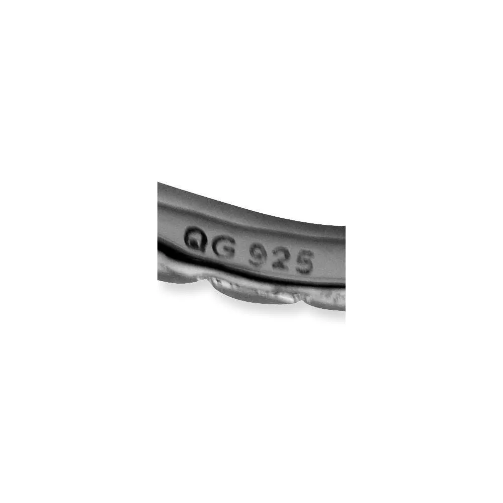 Sterling Silver Black-Plated Twisted Ring